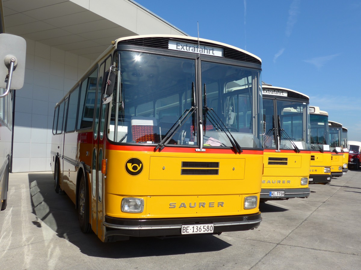 (163'880) - Schumacher, Liebefeld - BE 136'580 - Saurer/T�scher (ex Zimmermann, Niederwangen; ex P 24'289) am 29. August 2015 in Oberkirch, CAMPUS Sursee