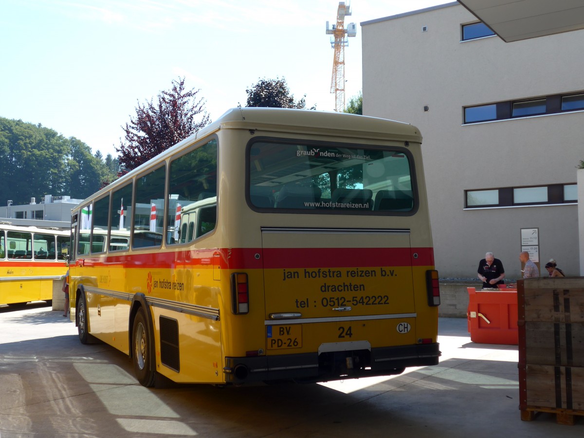 (164'146) - Aus Holland: FRAM Drachten - Nr. 24/BV-PD-26 - Saurer/R&J (ex PostAuto Graub�nden; ex P 24'367) am 29. August 2015 in Oberkirch, CAMPUS Sursee