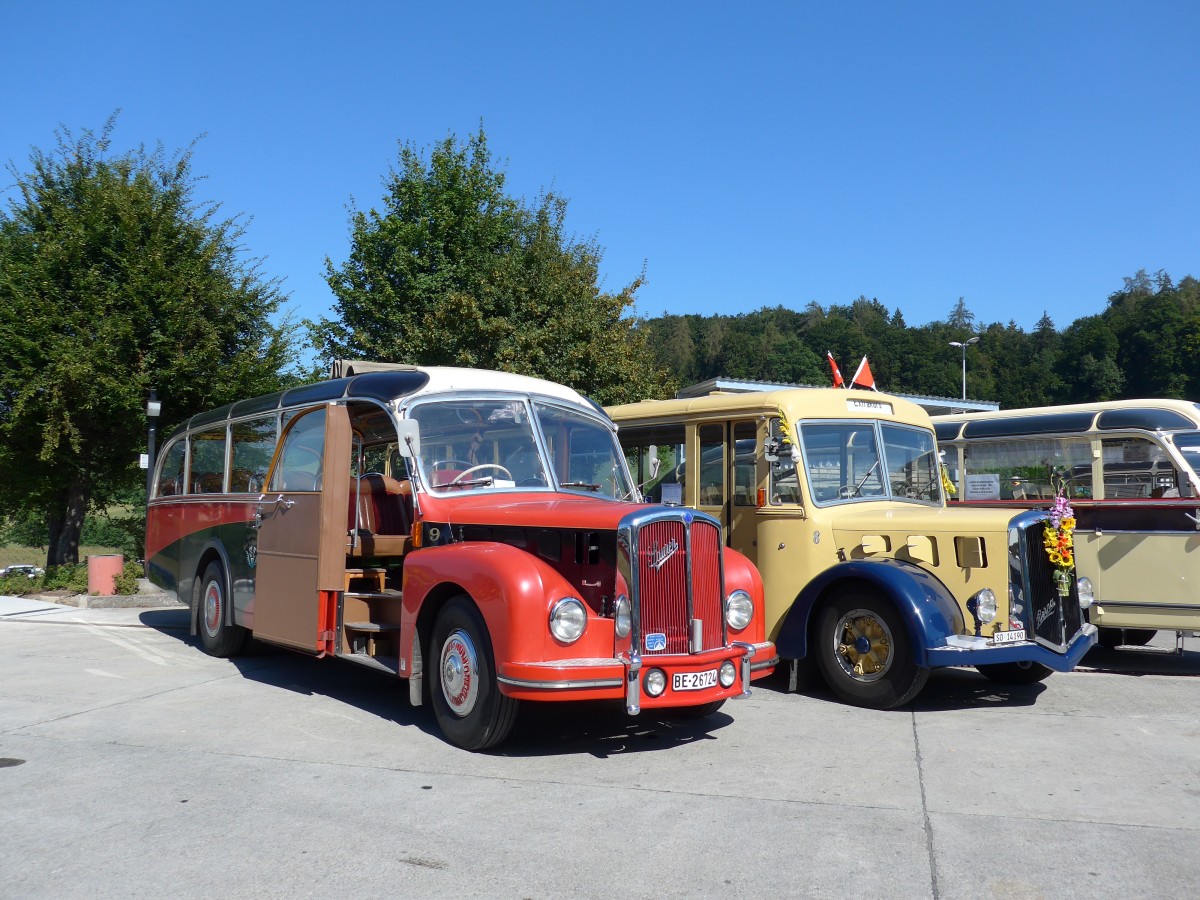 (164'231) - Gafner, Gwatt - Nr. 9/BE 26'724 - Saurer/R&J (ex ASKA Aeschi Nr. 9) am 29. August 2015 in Oberkirch, CAMPUS Sursee