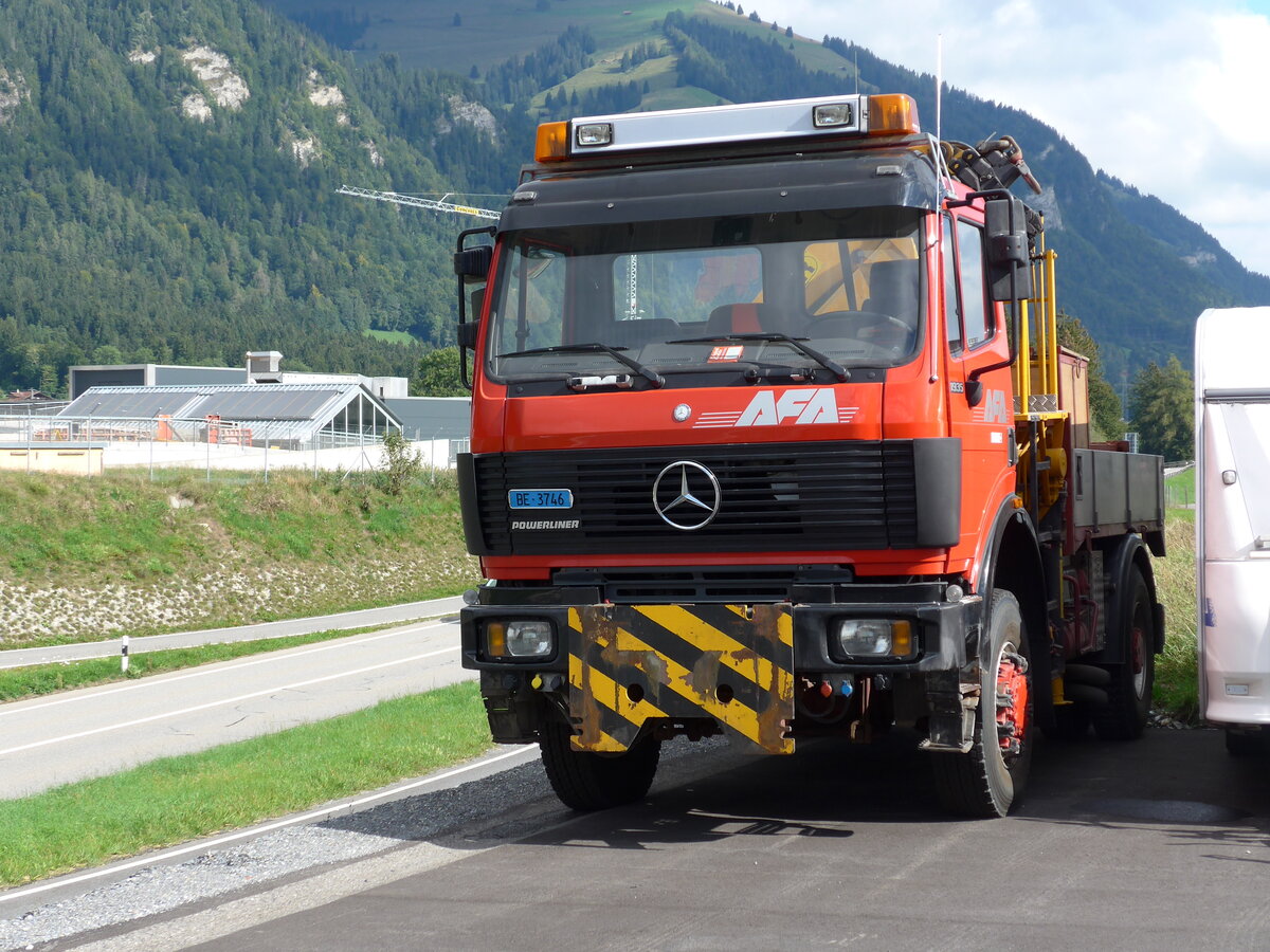 (164'399) - AFA Adelboden - BE 3746 - Mercedes am 6. September 2015 in Frutigen, Garage