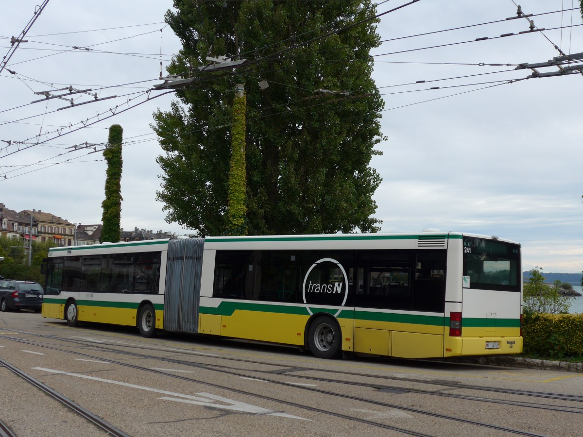 (164'780) - transN, La Chaux-de-Fonds - Nr. 241/NE 114'241 - MAN (ex TN Neuchtel Nr. 241) am 15. September 2015 in Neuchtel, Dpt