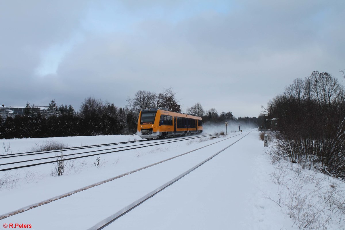 1648 201 als OPB 79723 Marktredwitz - Regensburg kurz vor Wiesau/Oberpfalz. 25.01.21