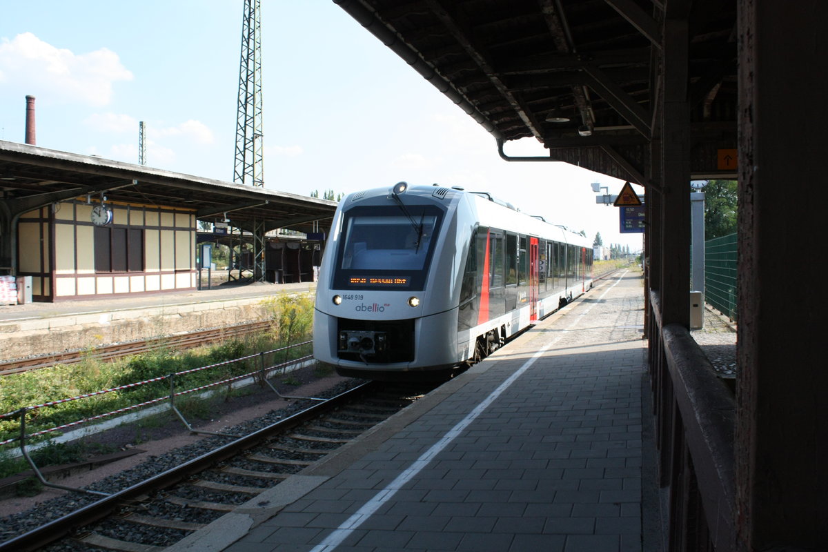 1648 419/919 als RB50 mit ziel Dessau im Bahnhof K�then am 31.8.19