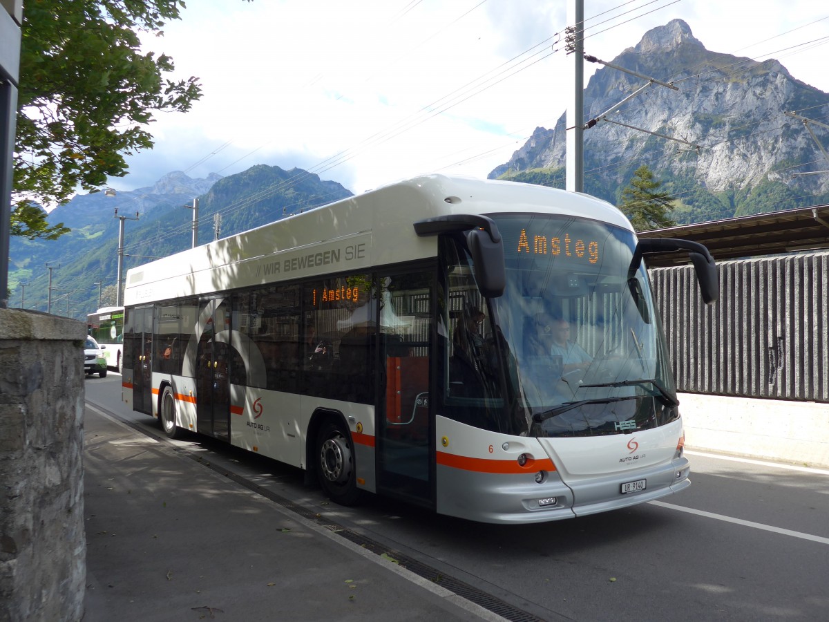 (164'896) - AAGU Altdorf - Nr. 6/UR 9140 - Hess am 16. September 2015 in Fl�elen, Hauptplatz