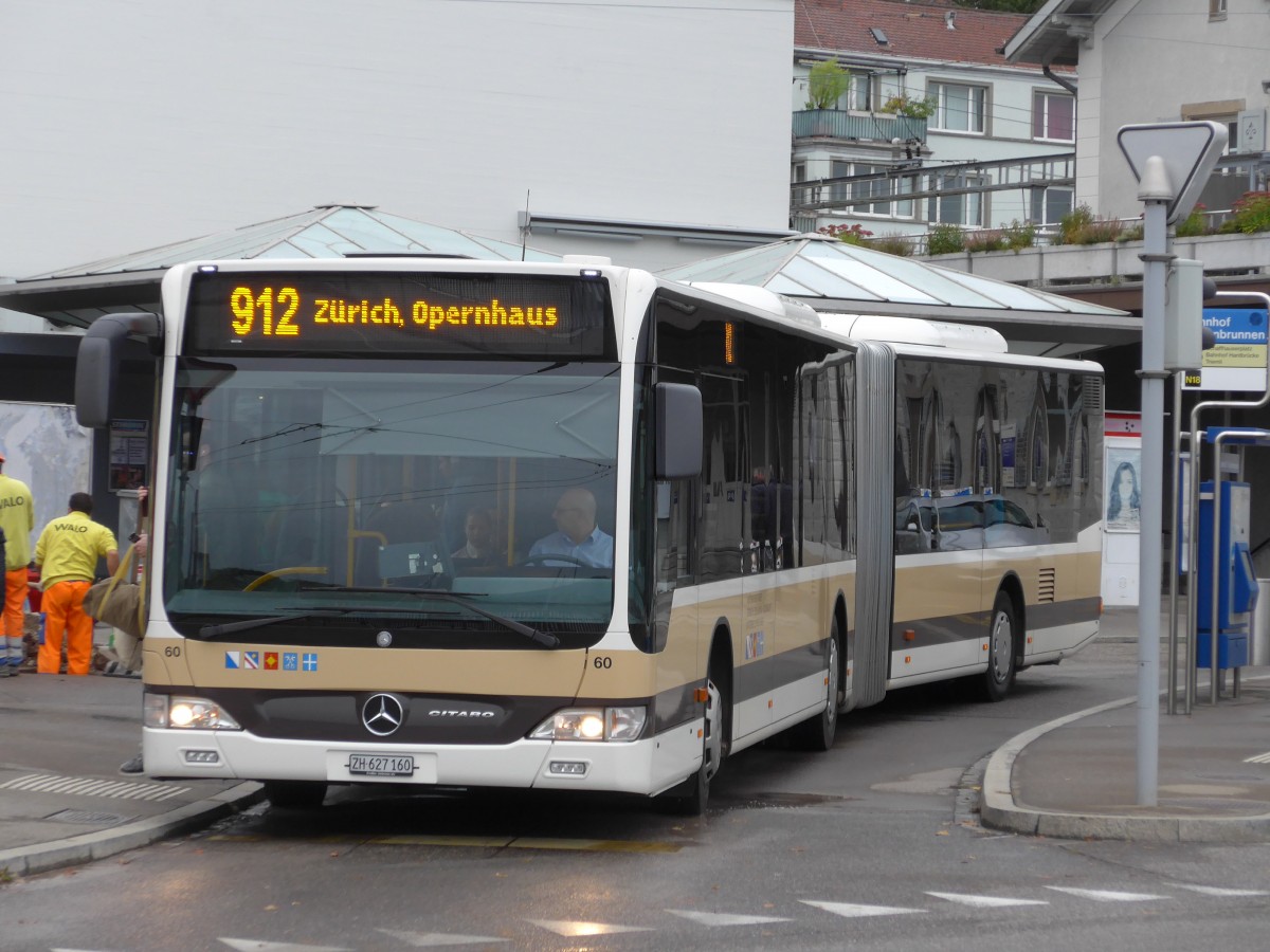 (164'971) - AZZK Zollikon - Nr. 60/ZH 627'160 - Mercedes am 17. September 2015 beim Bahnhof Z�rich-Tiefenbrunnen