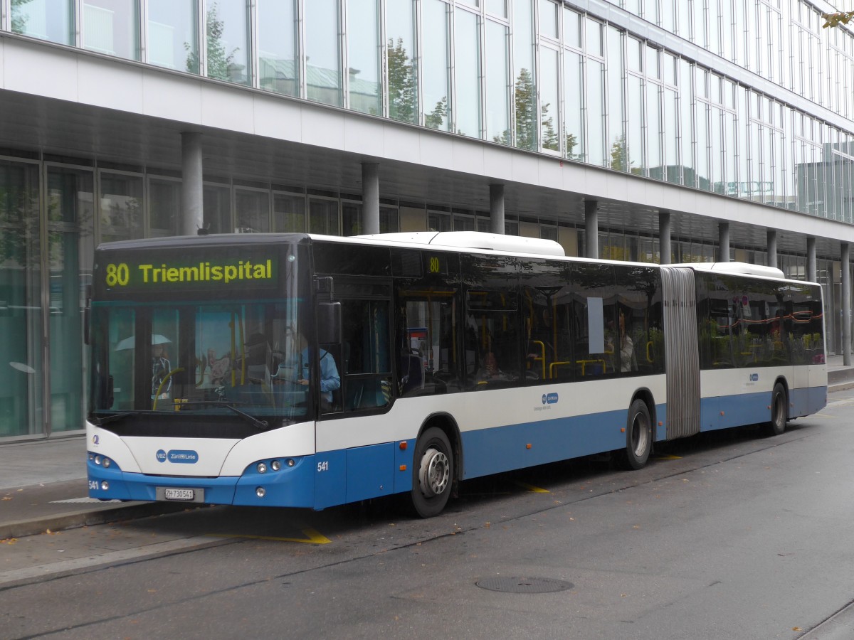 (164'997) - VBZ Z�rich - Nr. 541/ZH 730'541 - Neoplan am 17. September 2015 beim Bahnhof Z�rich-Oerlikon