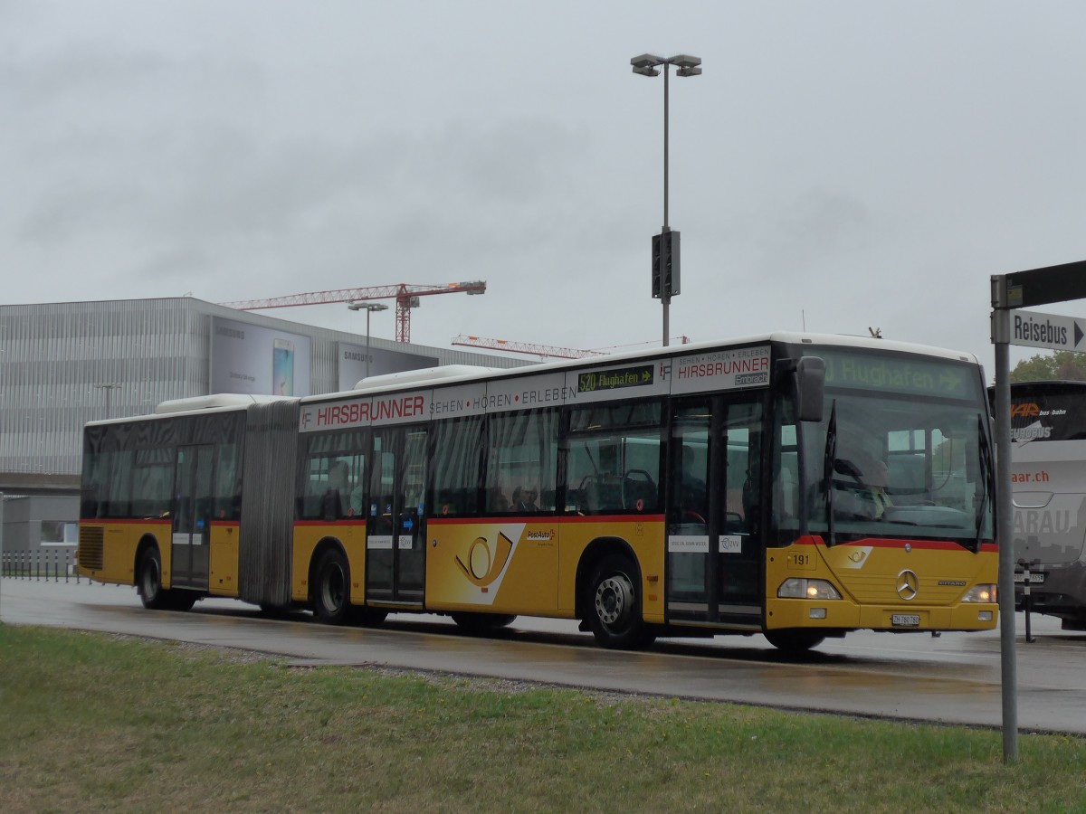 (165'012) - PostAuto Z�rich - Nr. 191/ZH 780'780 - Mercedes (ex Nr. 29) am 17. September 2015 in Z�rich, Flughafen