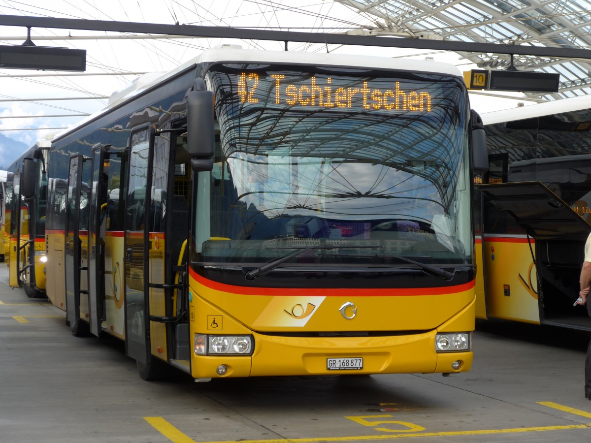 (165'180) - PostAuto Graubnden - GR 168'877 - Irisbus am 19. September 2015 in Chur, Postautostation