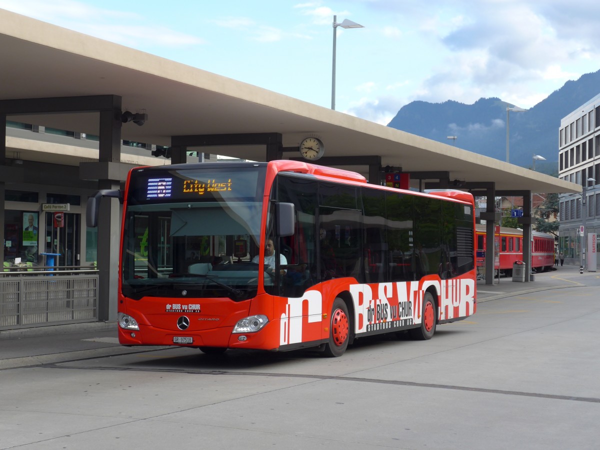 (165'205) - SBC Chur - Nr. 18/GR 97'518 - Mercedes am 19. September 2015 beim Bahnhof Chur
