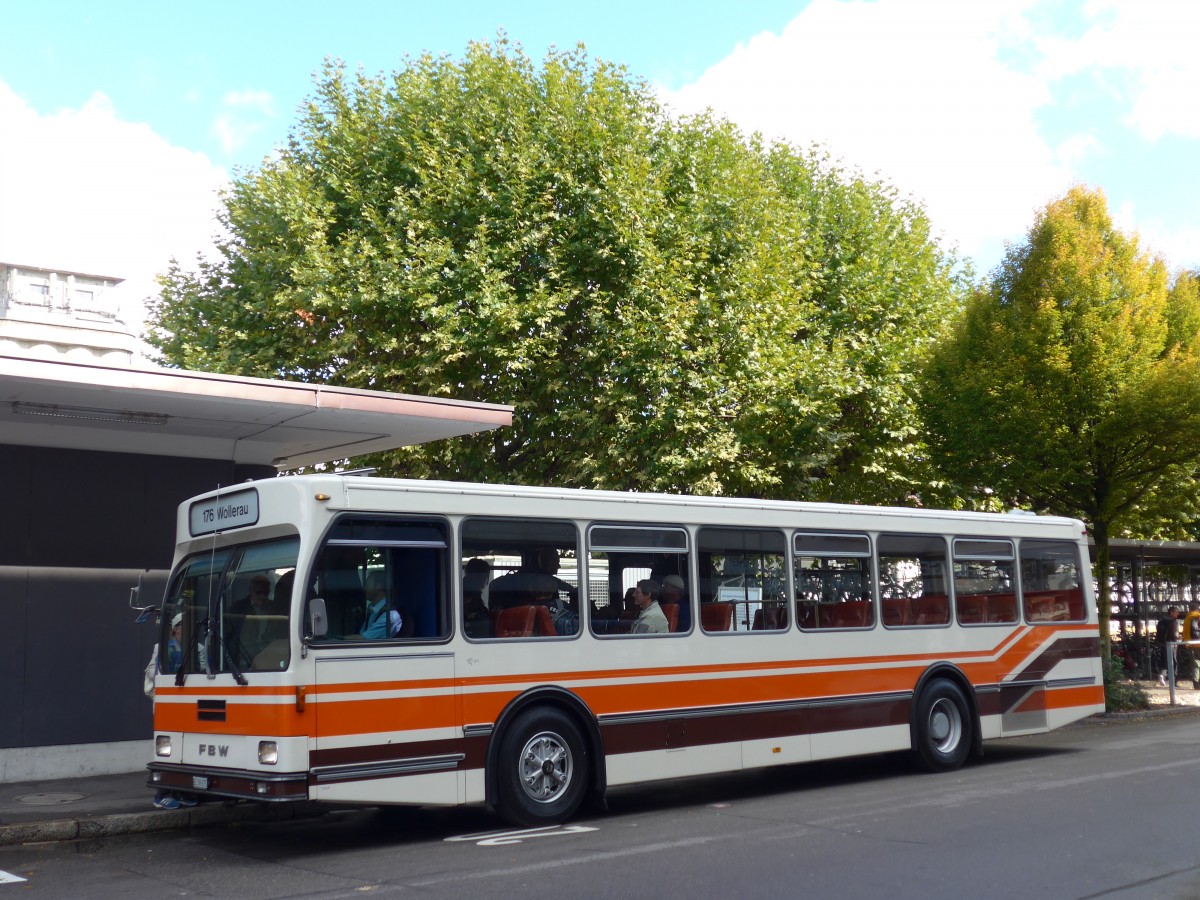 (165'941) - Wegmller, Mnsingen - BE 399'675 - FBW/R&J (ex Bamert, Wollerau) am 4. Oktober 2015 beim Bahnhof Burgdorf