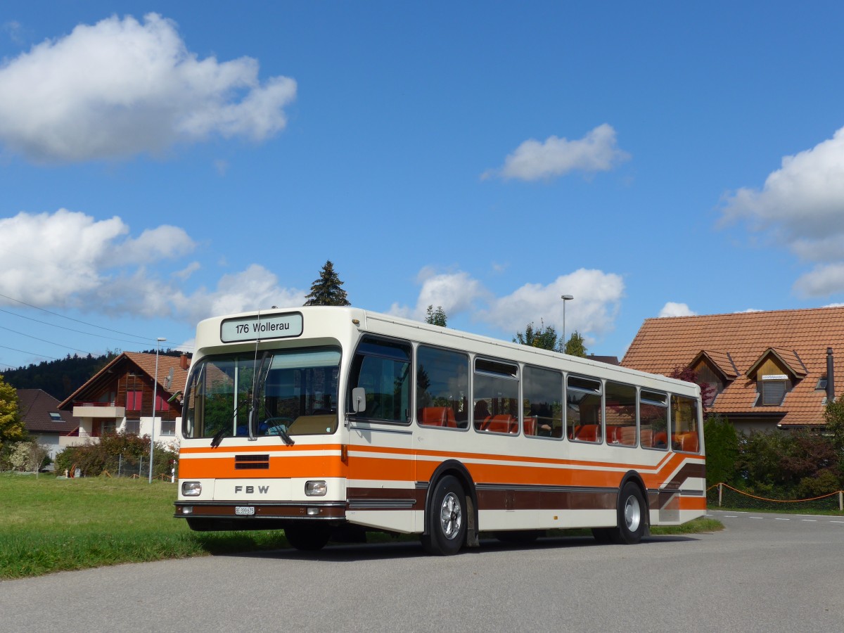 (165'981) - Wegm�ller, M�nsingen - BE 399'675 - FBW/R&J (ex Bamert, Wollerau) am 4. Oktober 2015 in Wynigen, Landi