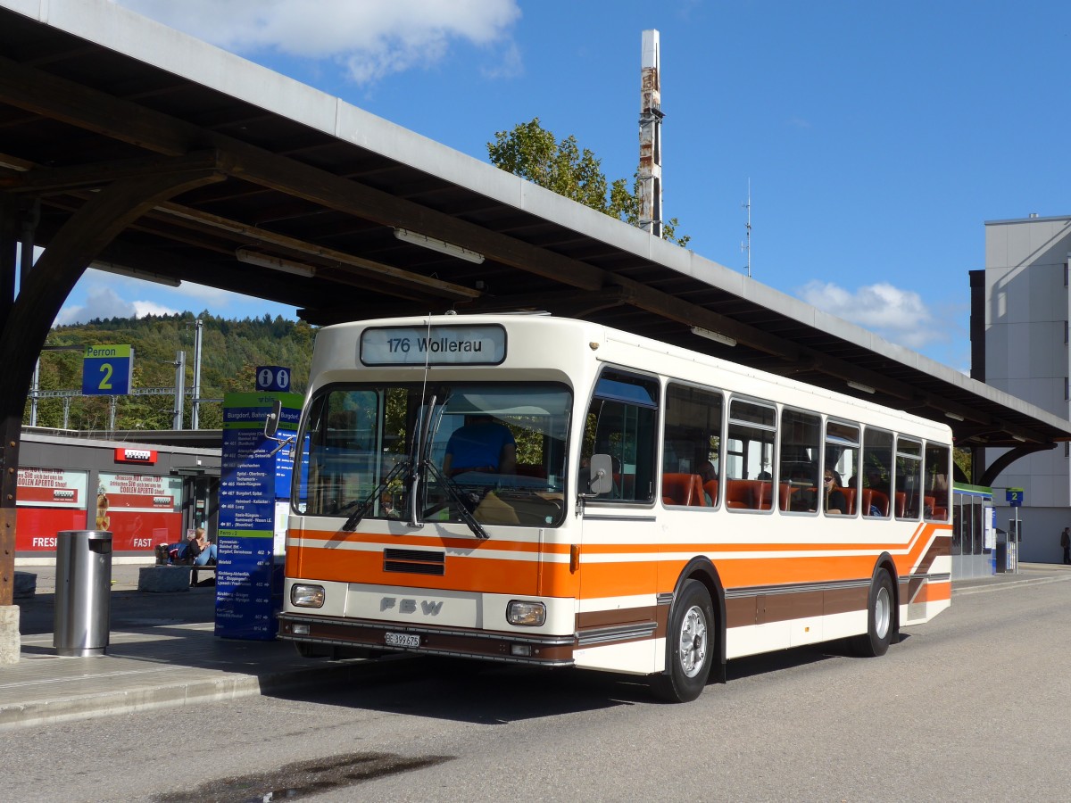 (165'996) - Wegm�ller, M�nsingen - BE 399'675 - FBW/R&J (ex Bamert, Wollerau) am 4. Oktober 2015 beim Bahnhof Burgdorf