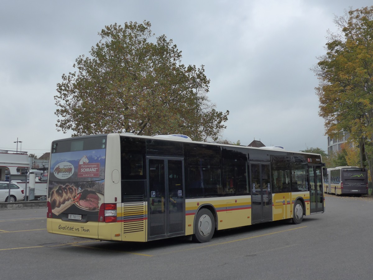 (166'249) - STI Thun - Nr. 111/BE 700'111 - MAN am 13. Oktober 2015 bei der Schiffl�ndte Thun