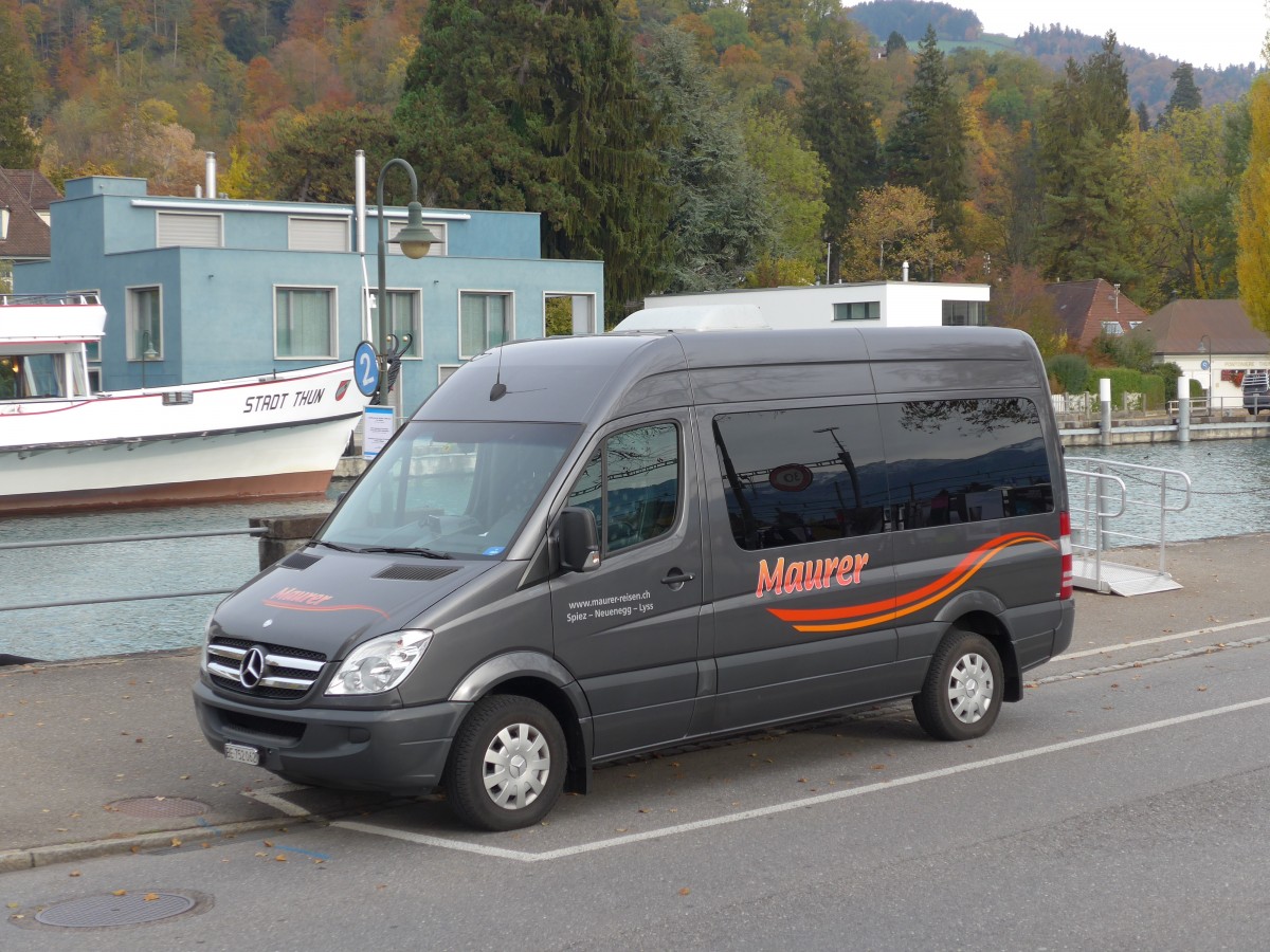 (166'479) - Maurer, Spiez - BE 752'062 - Mercedes am 24. Oktober 2015 bei der Schiffl�ndte Thun