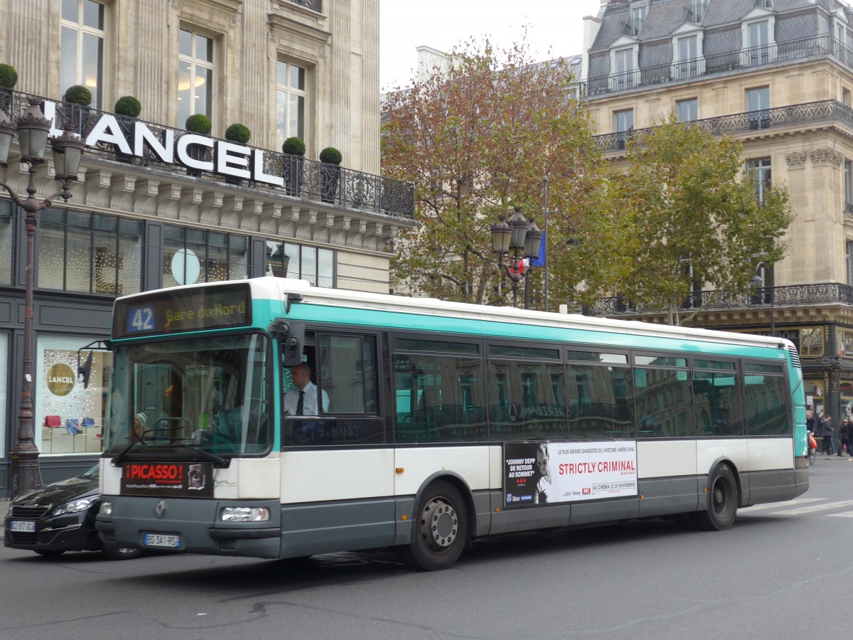 (166'918) - RATP Paris - Nr. 7643/BQ 341 RS - Renault am 16. November 2015 in Paris, Op�ra