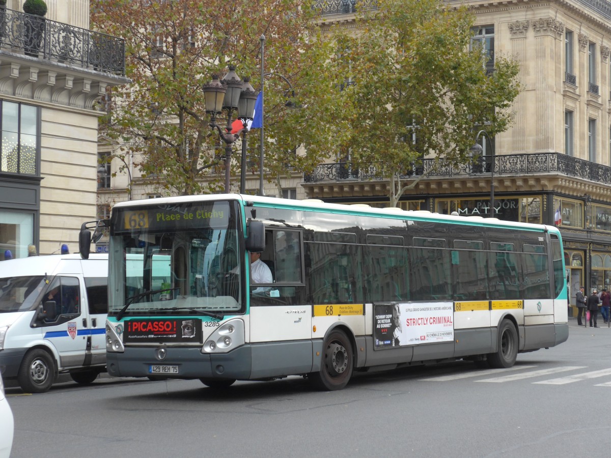 (166'919) - RATP Paris - Nr. 3285/429 REH 75 - Irisbus am 16. November 2015 in Paris, Op�ra