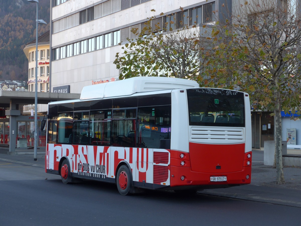 (167'610) - SBC Chur - Nr. 17/GR 97'517 - Otokar/G�p�bus am 5. Dezember 2015 beim Bahnhof Chur