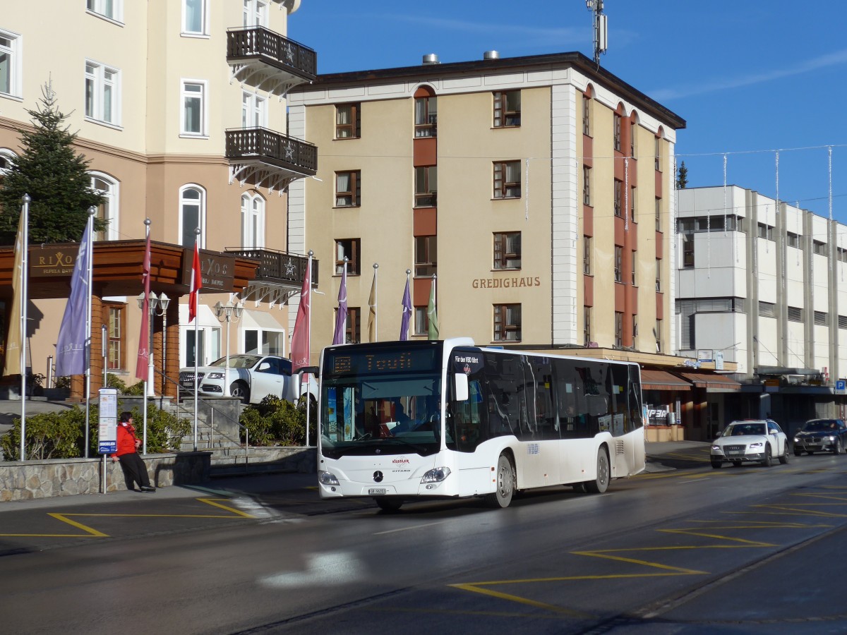 (167'805) - Kessler, Davos - GR 96'353 - Mercedes am 19. Dezember 2015 beim Bahnhof Davos Dorf