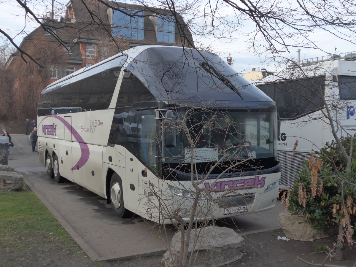 (168'120) - Aus Kroatien: Vincek, Radovan - Nr. 104/VZ 297-MA - Neoplan am 29. Dezember 2015 in Z�rich, Sihlquai
