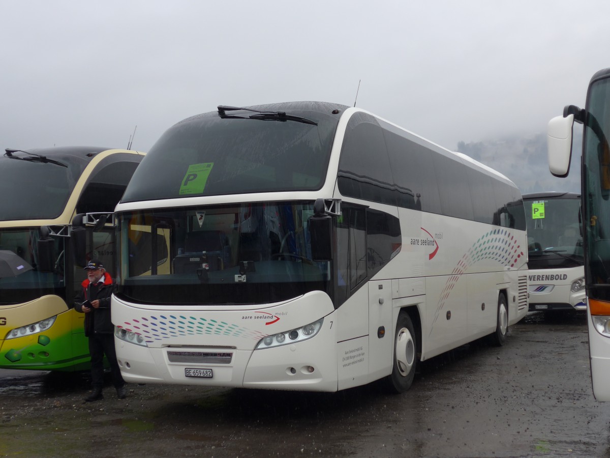 (168'314) - ASm Langenthal - Nr. 7/BE 659'682 - Neoplan am 9. Januar 2016 in Frutigen, Flugplatz