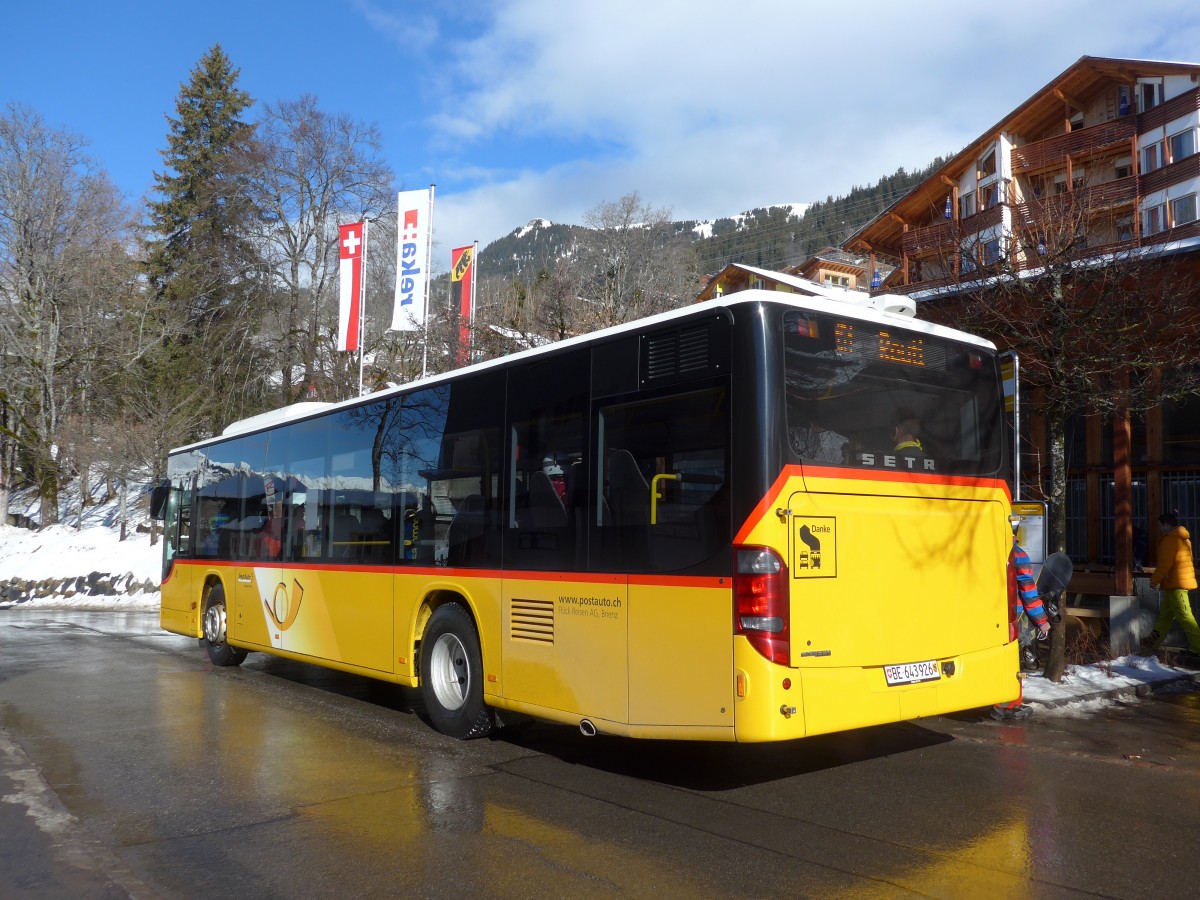 (168'820) - Fl�ck, Brienz - Nr. 8/BE 643'926 - Setra am 21. Februar 2016 in Wasserwendi-Hasliberg, Dorf