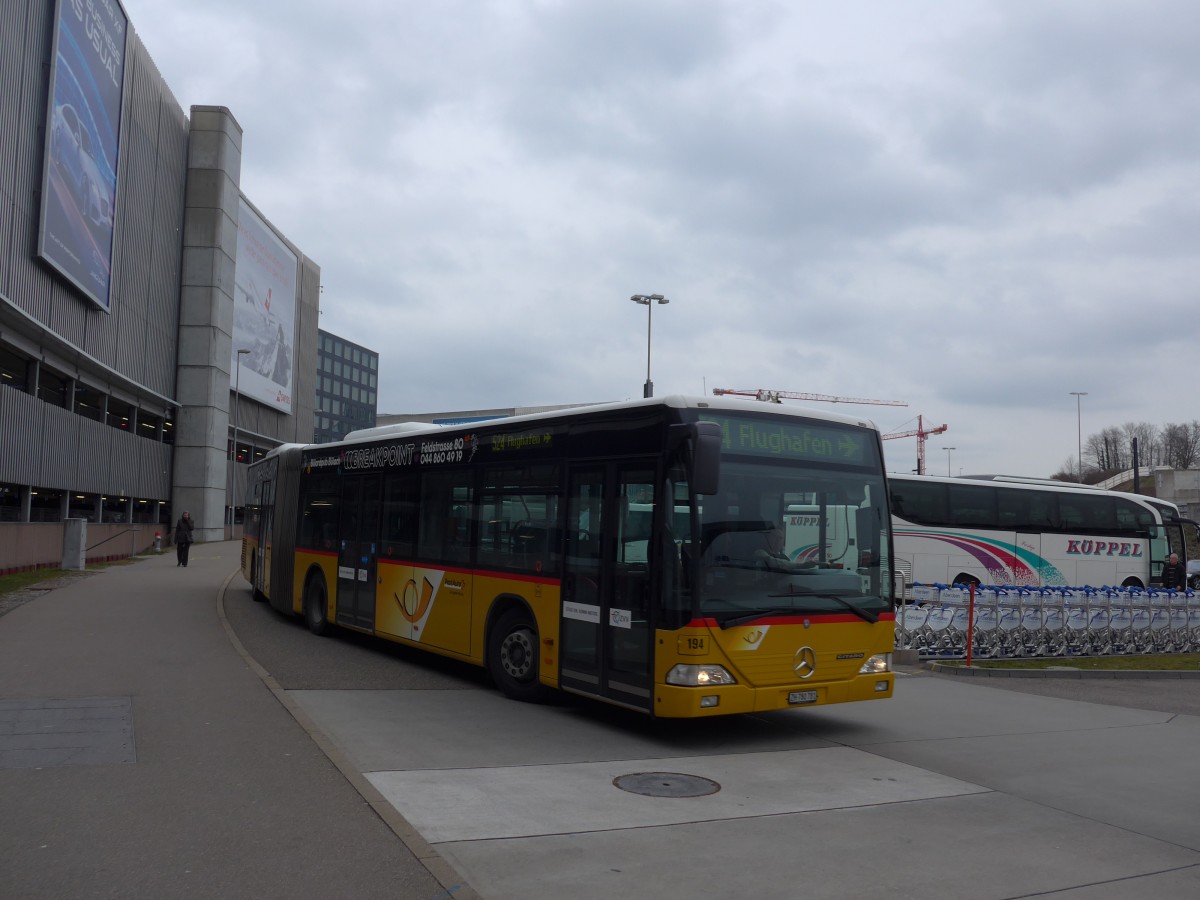 (168'893) - PostAuto Z�rich - Nr. 194/ZH 780'781 - Mercedes (ex Nr. 27) am 24. Februar 2016 in Z�rich, Flughafen