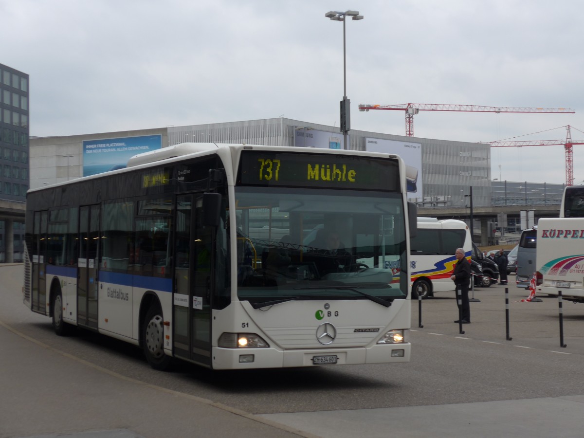 (168'894) - Welti-Furrer, Bassersdorf - Nr. 51/ZH 634'601 - Mercedes (ex Fr�hlich, Z�rich Nr. 601) am 24. Februar 2016 in Z�rich, Flughafen