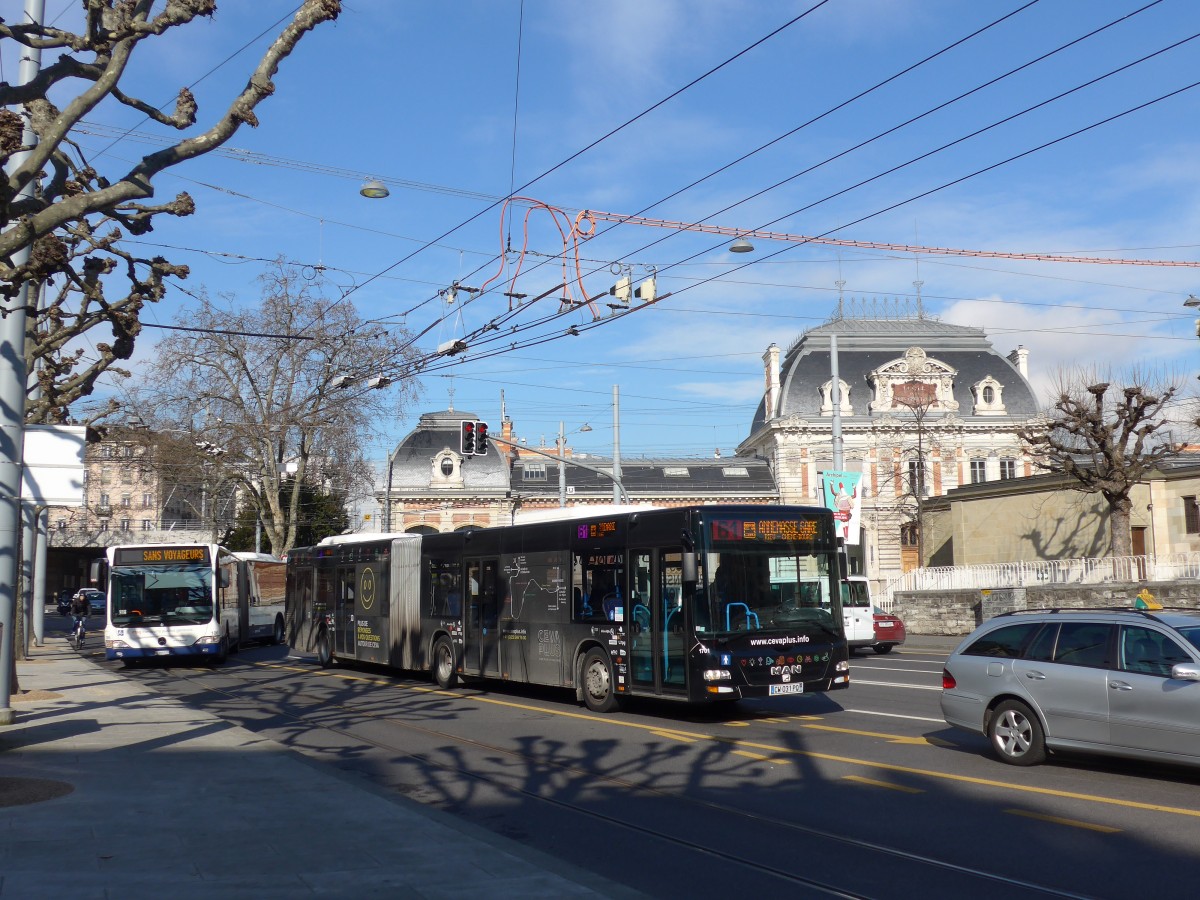 (169'081) - Aus Frankreich: TAC Annemasse - Nr. 1701/CW 031 PQ - MAN (ex Nr. 701) am 7. M�rz 2016 in Gen�ve, Place des Vingt-Deux-Cantons