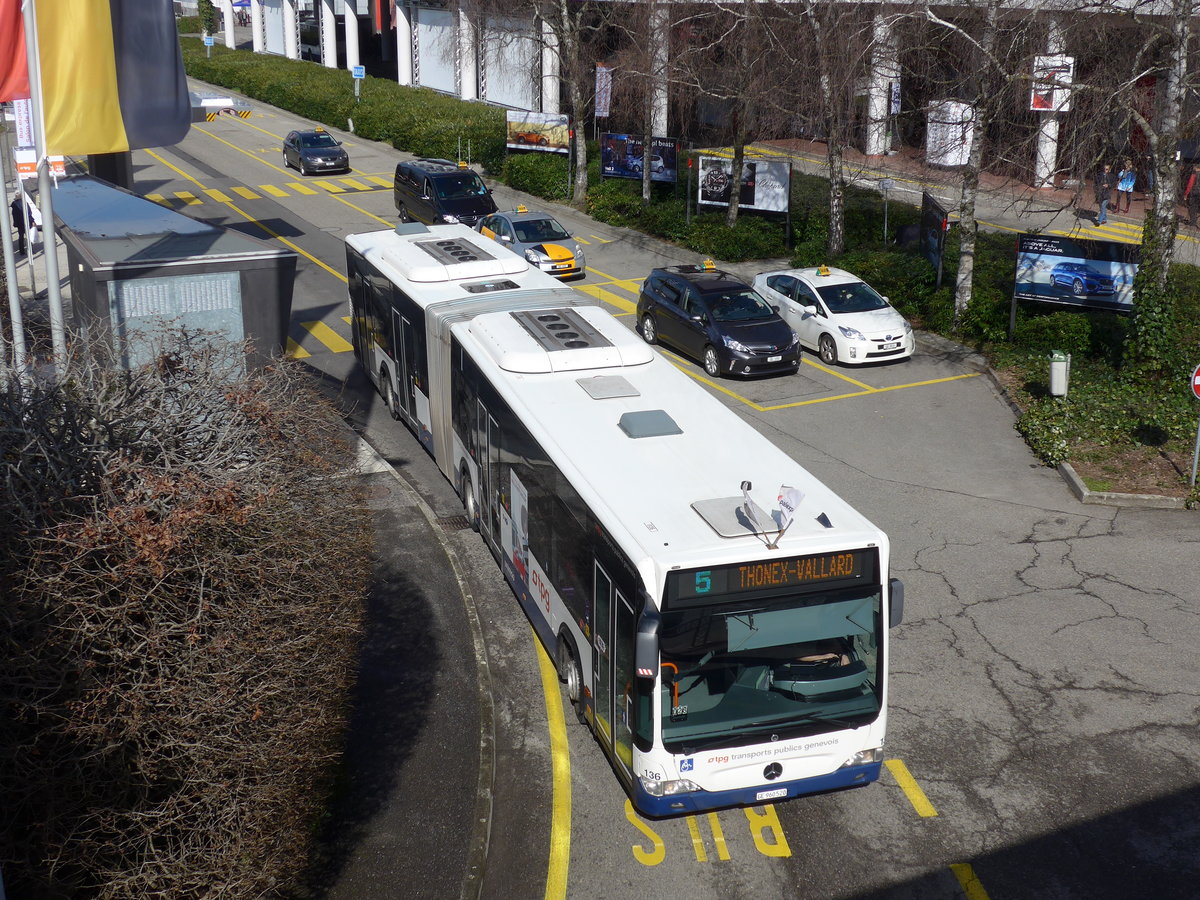 (169'150) - TPG Gen�ve - Nr. 136/GE 960'520 - Mercedes am 7. M�rz 2016 in Gen�ve, Palexpo