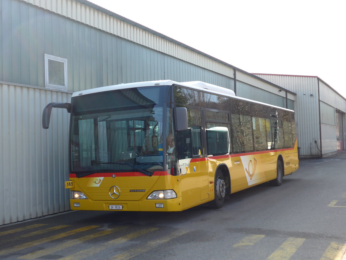 (169'263) - Rattin, Neuhausen - Nr. 149(16)/SH 9816 - Mercedes (ex PostAuto Z�rich Nr. 149; ex PostAuto Z�rich Nr. 5) am 19. M�rz 2016 in Neuhausen, Garage