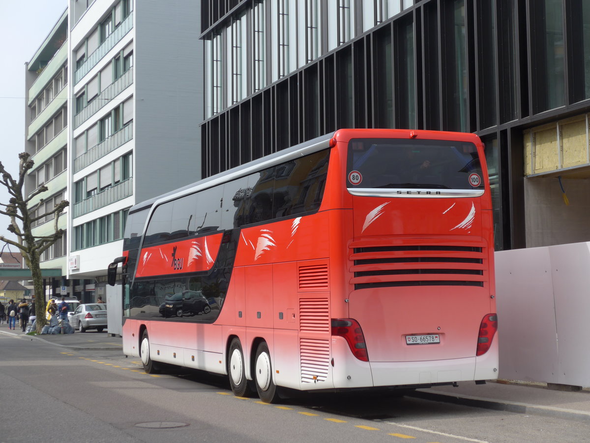 (169'359) - BGU Grenchen - Nr. 9/SO 66'578 - Setra (ex Blaguss, A-Wien) am 21. M�rz 2016 beim Hauptbahnhof Solothurn