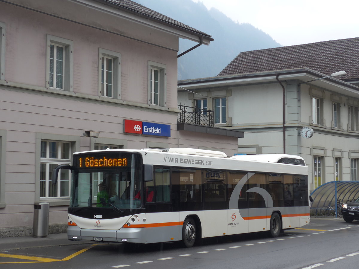 (169'455) - AAGU Altdorf - Nr. 2/UR 9442 - Hess am 25. M�rz 2016 beim Bahnhof Erstfeld