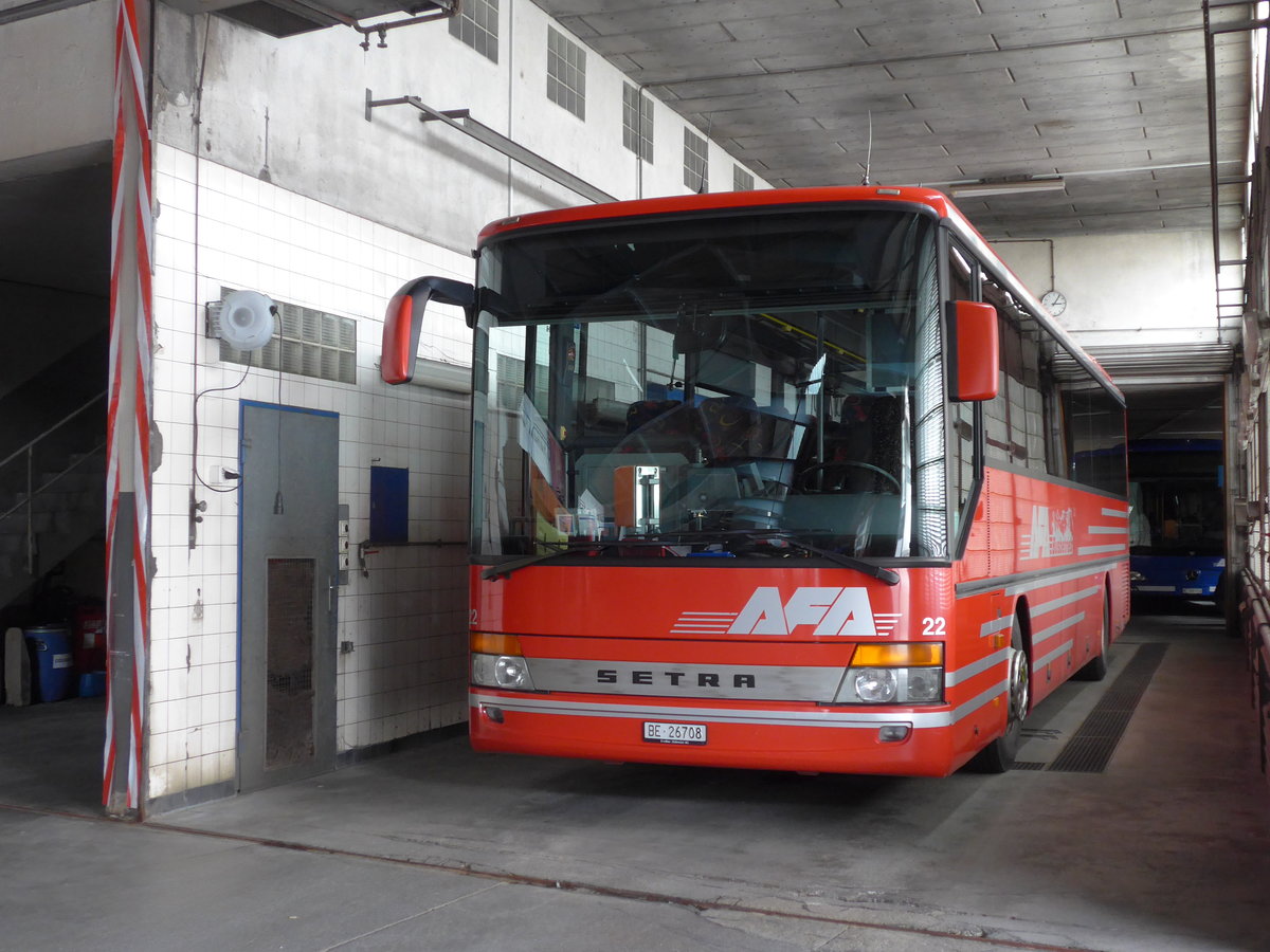 (169'521) - AFA Adelboden - Nr. 22/BE 26'708 - Setra (ex Nr. 8) am 27. M�rz 2016 im Autobahnhof Adelboden