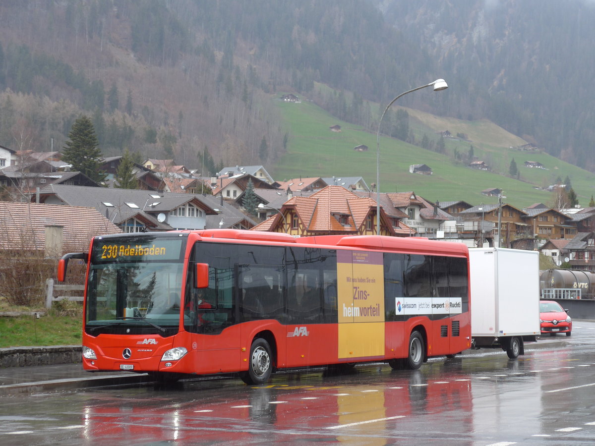 (169'540) - AFA Adelboden - Nr. 28/BE 43'089 - Mercedes am 27. Mrz 2016 beim Bahnhof Frutigen