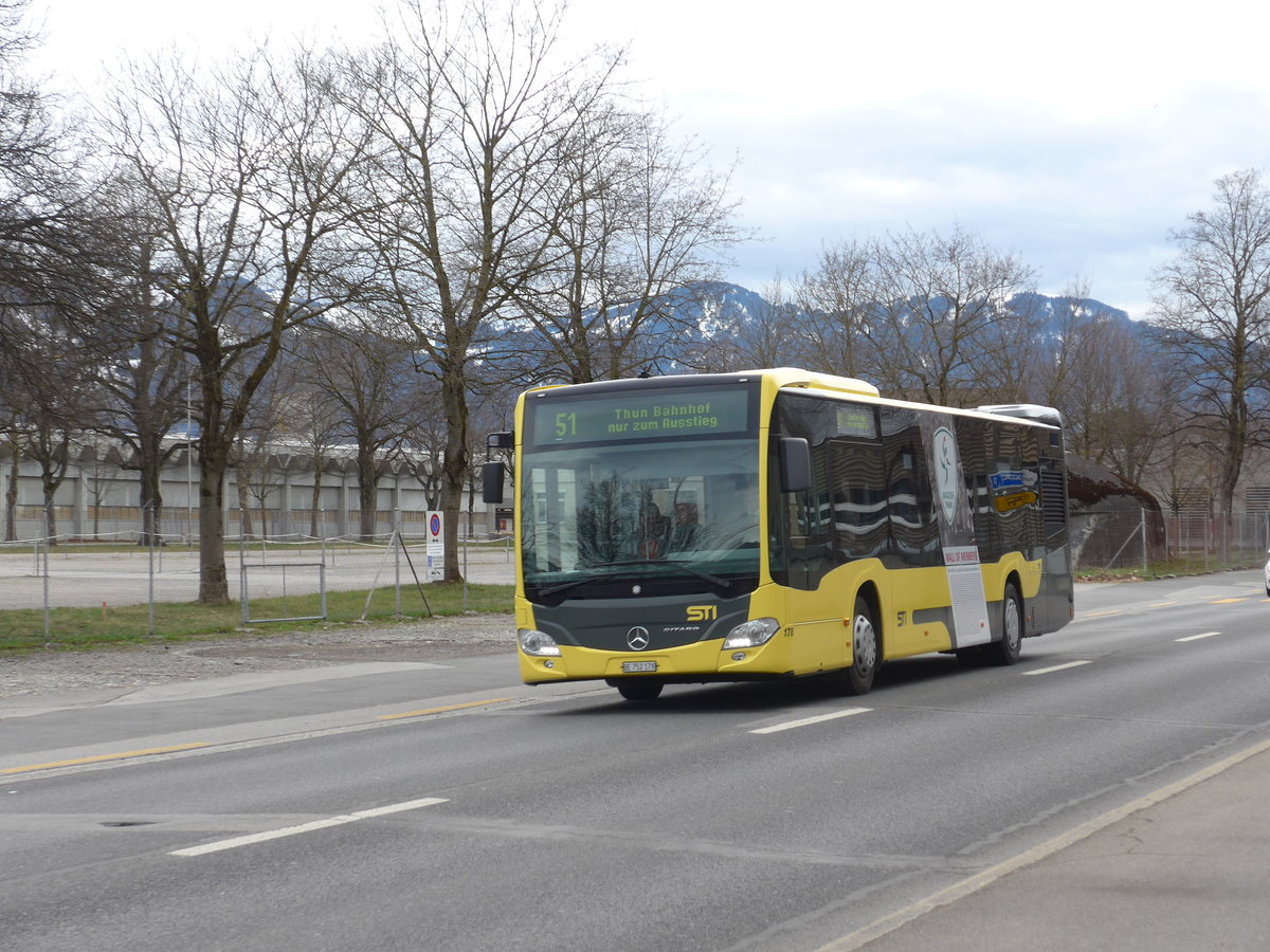 (169'626) - STI Thun - Nr. 178/BE 752'178 - Mercedes am 28. Mrz 2016 in Thun, S+W