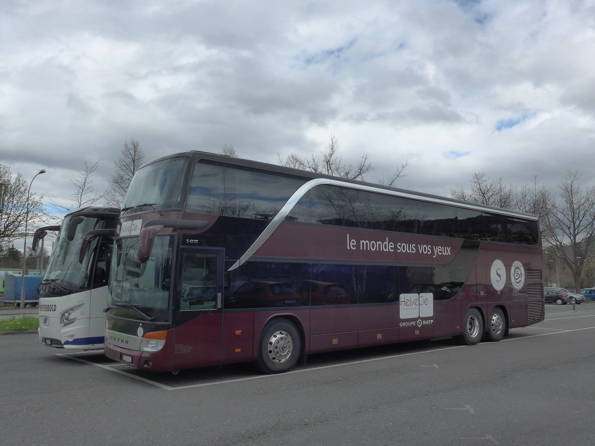 (169'789) - HelvCie, Satigny - GE 960'940 - Setra am 7. April 2016 in Thun, Seestrasse