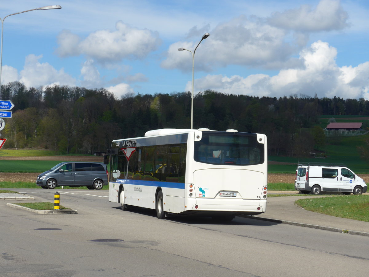 (170'049) - Maag, Kloten - Nr. 29/ZH 444'229 - Neoplan (ex VBZ Z�rich Nr. 258) am 14. April 2016 in Kloten, Grindel