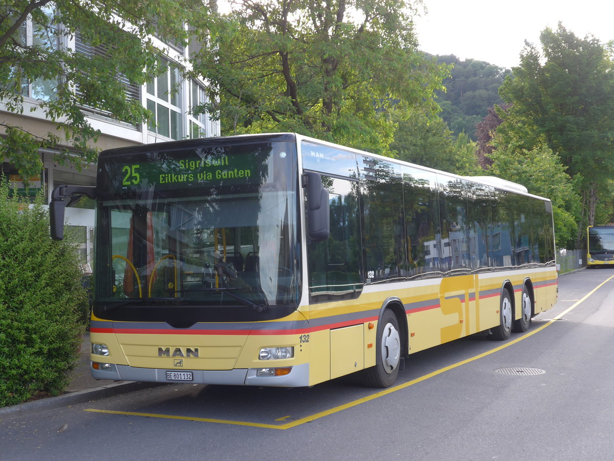 (171'706) - STI Thun - Nr. 132/BE 801'132 - MAN am 12. Juni 2016 bei der Schiffl�ndte Thun