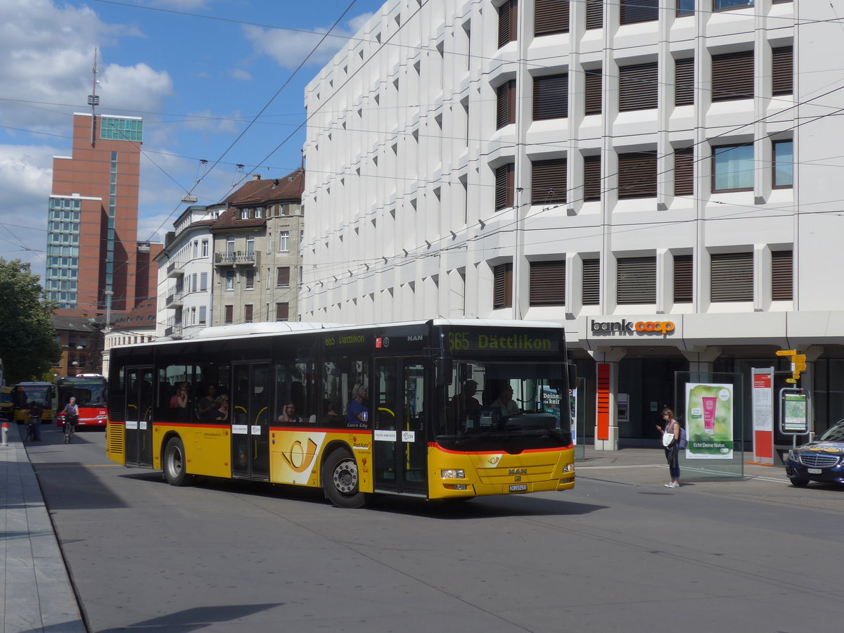 (172'691) - Moser, Flaach - Nr. 211/ZH 249'431 - MAN (ex PostAuto Z�rich Nr. 211; ex PostAuto Z�rich Nr. 8) am 27. Juni 2016 beim Hauptbahnhof Winterthur