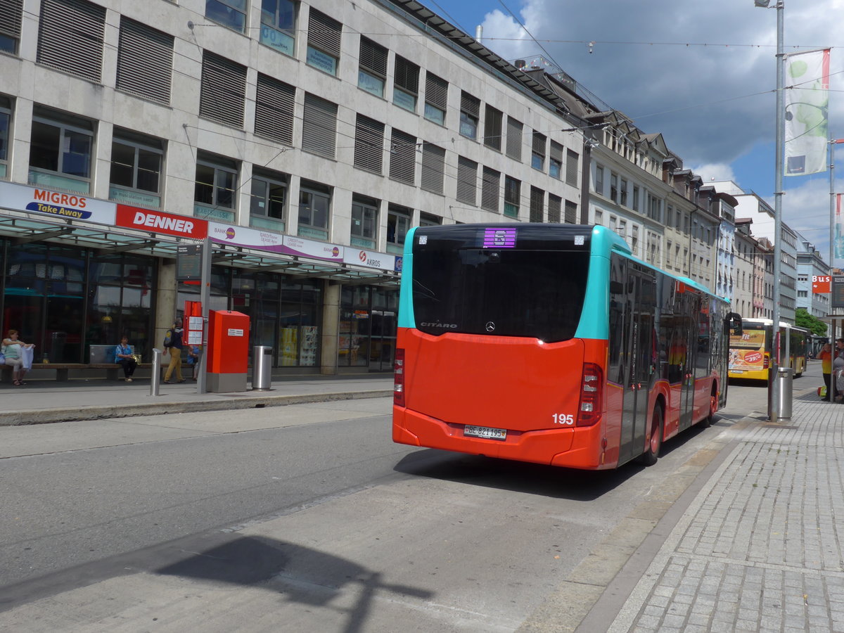 (173'587) - VB Biel - Nr. 195/BE 821'195 - Mercedes am 1. August 2016 in Biel, Guisanplatz