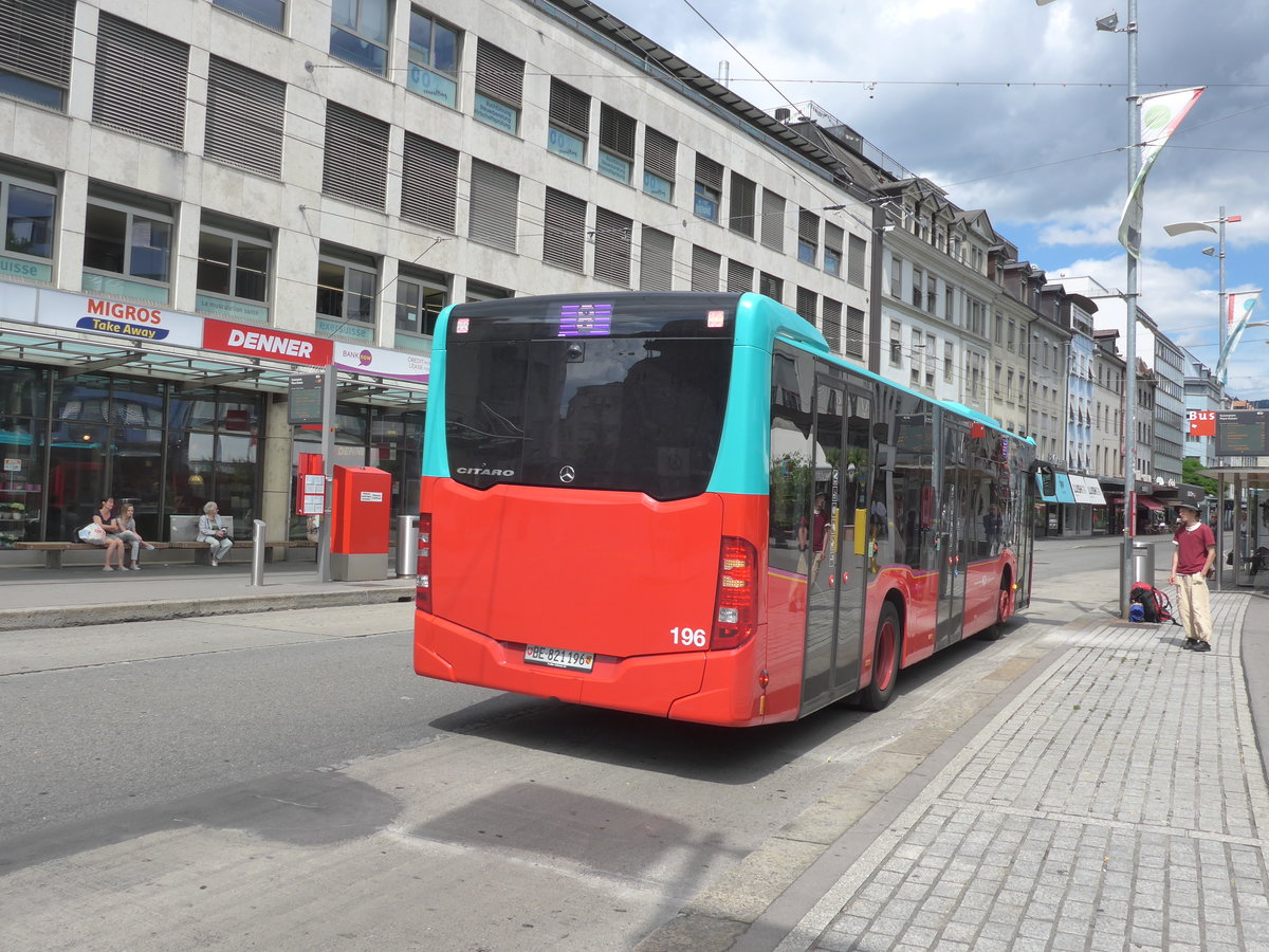 (173'599) - VB Biel - Nr. 196/BE 821'196 - Mercedes am 1. August 2016 in Biel, Guisanplatz
