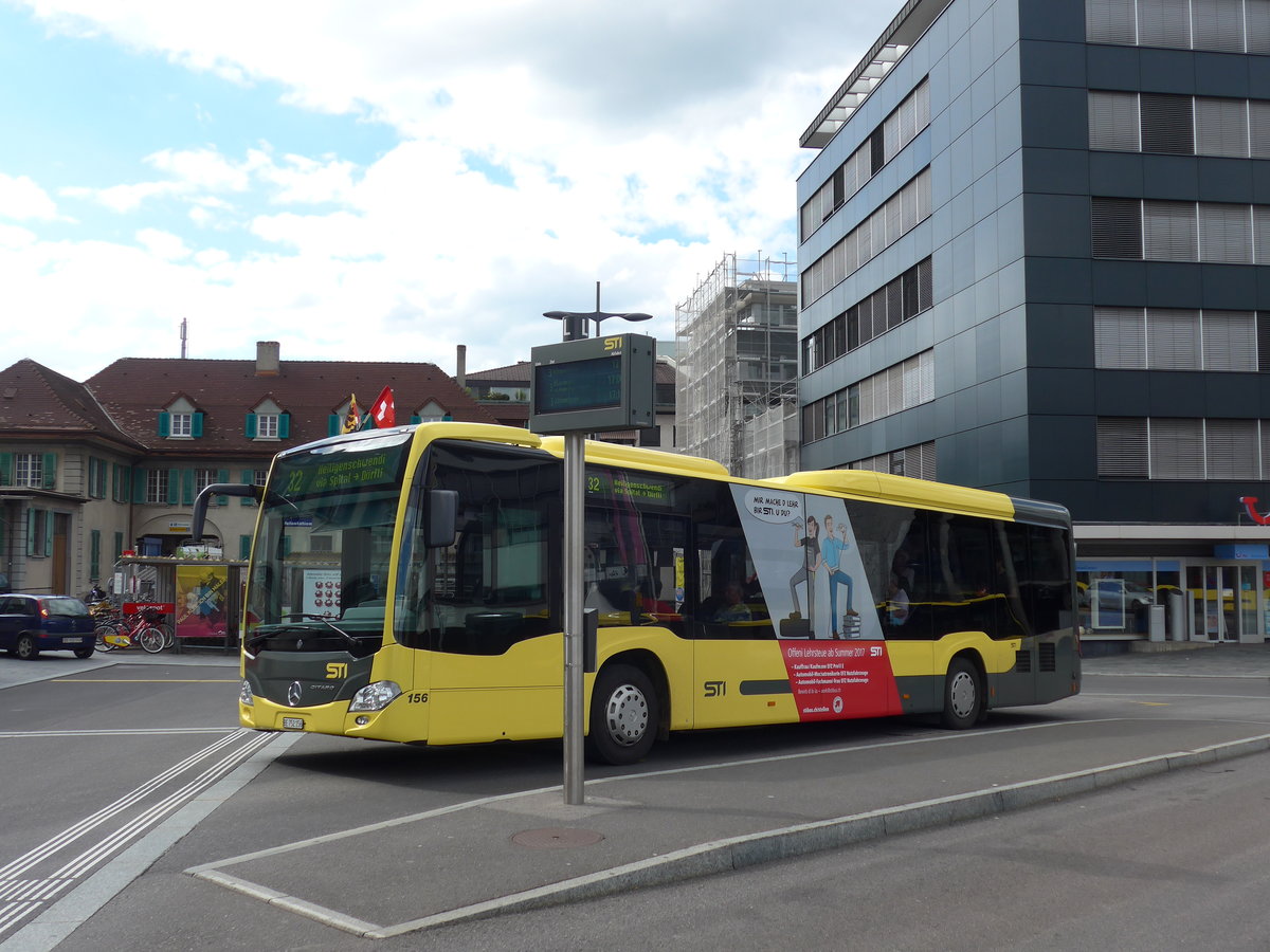 (173'622) - STI Thun - Nr. 156/BE 752'156 - Mercedes am 1. August 2016 beim Bahnhof Thun