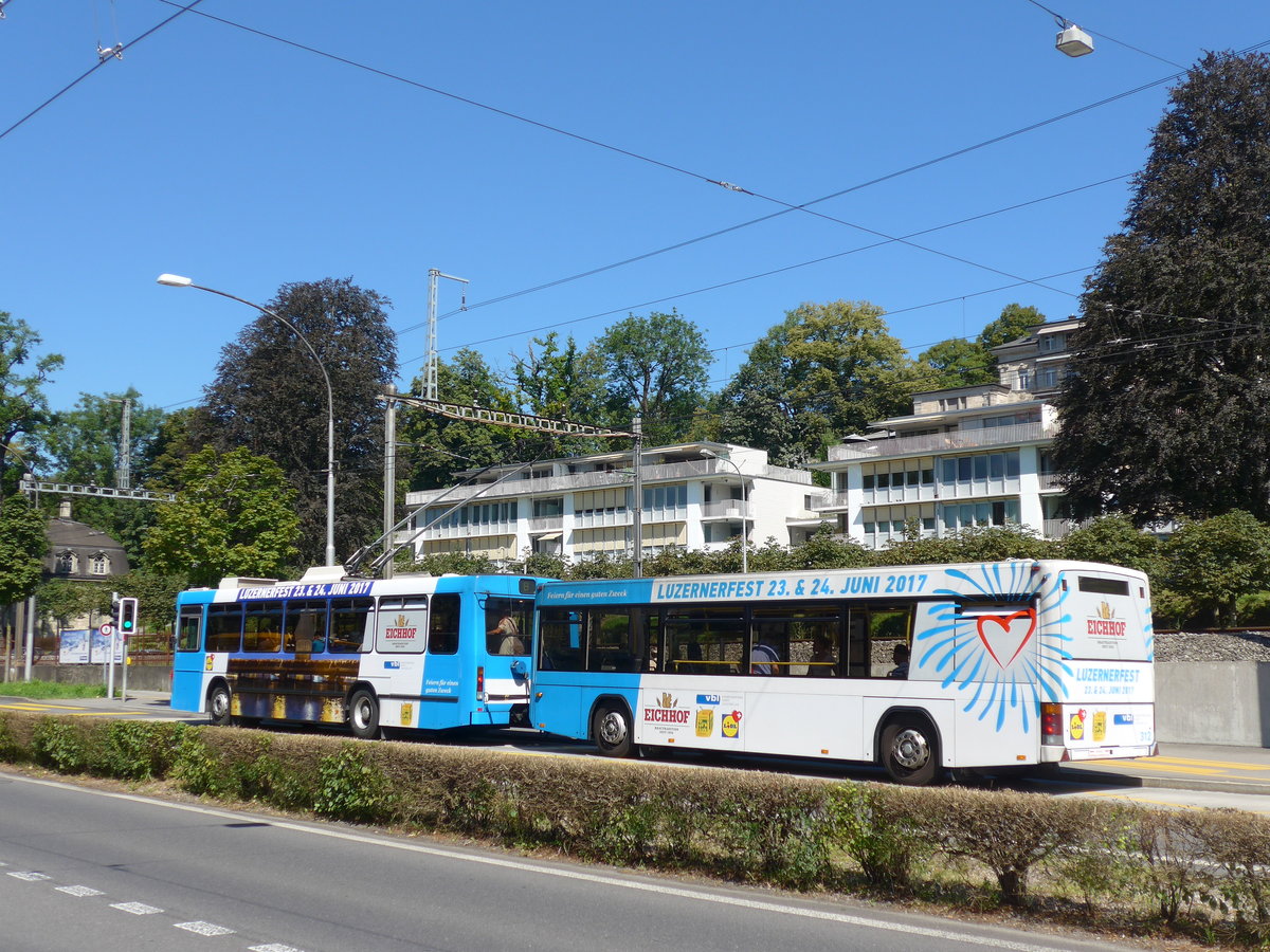 (173'736) - VBL Luzern - Nr. 312 - Lanz+Marti/Hess Personenanh�nger am 8. August 2016 in Luzern, Verkehrshaus