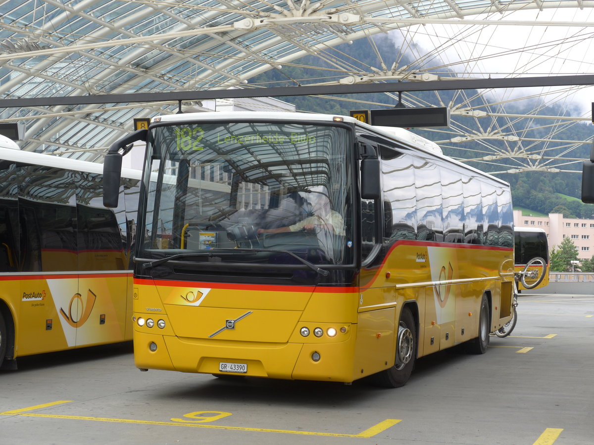 (174'136) - Demarmels, Salouf - GR 43'390 - Volvo (ex PostAuto Graubnden) am 21. August 2016 in Chur, Postautostation