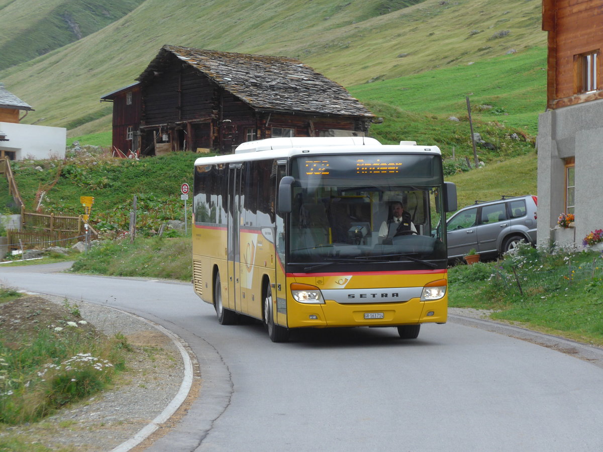 (174'200) - Mark, Andeer - GR 163'714 - Setra (ex GR 8809) am 21. August 2016 in Juf