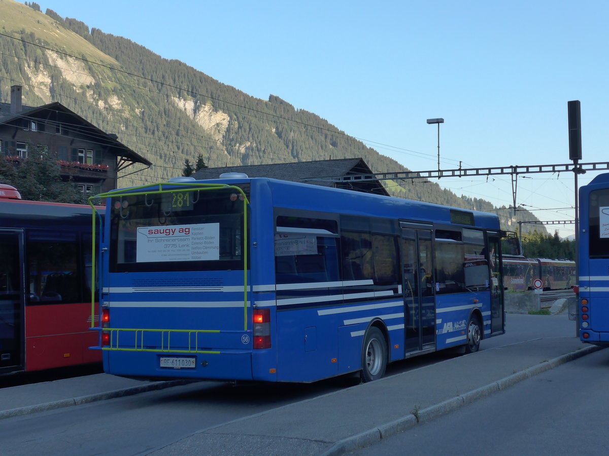 (174'297) - AFA Adelboden - Nr. 56/BE 611'030 - MAN/G�ppel am 27. August 2016 beim Bahnhof Lenk