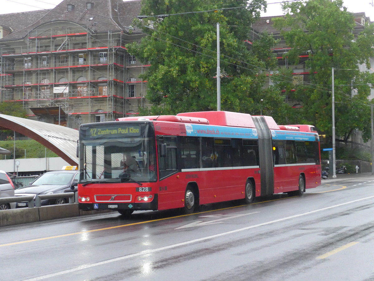 (174'571) - Bernmobil, Bern - Nr. 828/BE 612'828 - Volvo am 5. September 2016 in Bern, Schanzenstrasse