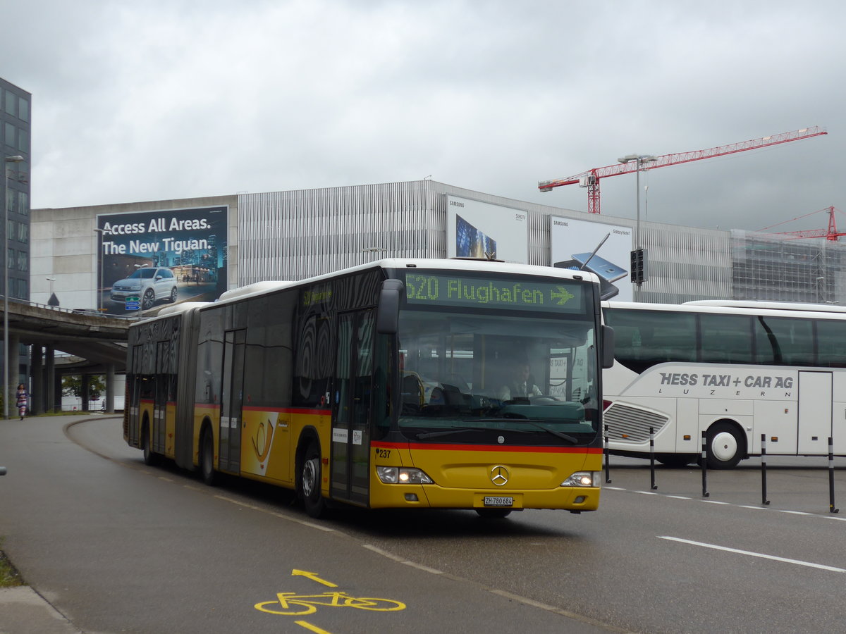 (174'603) - PostAuto Z�rich - Nr. 237/ZH 780'684 - Mercedes am 5. September 2016 in Z�rich, Flughafen