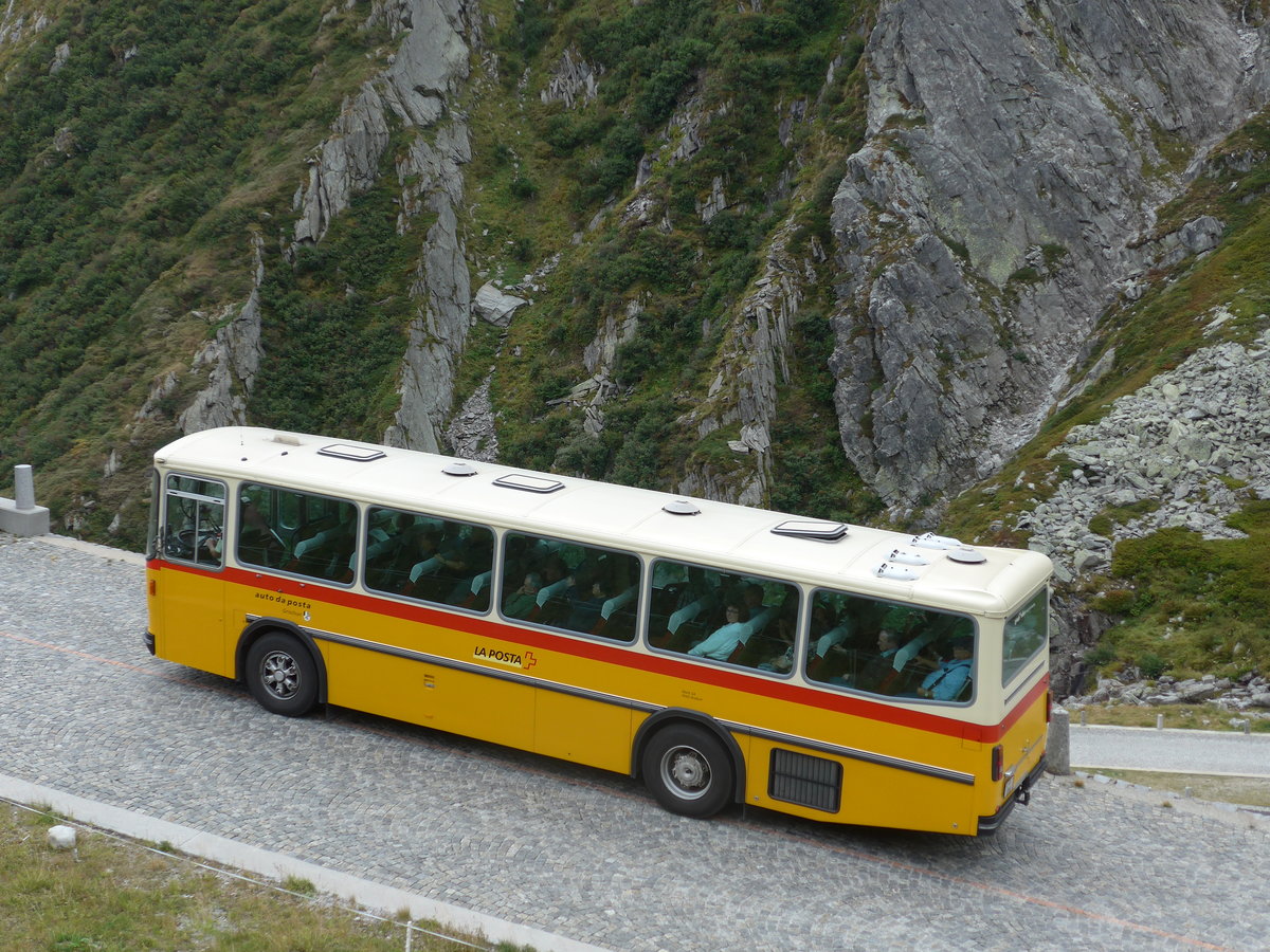 (174'999) - Mark, Andeer - GR 1866 - Saurer/R&J (ex PostAuto Graub�nden; ex P 24'350) am 18. September 2016 am Gotthard, Alte Tremolastrasse