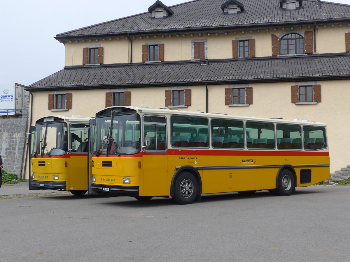 (175'006) - Mark, Andeer - GR 1866 - Saurer/R&J (ex PostAuto Graub�nden; ex P 24'350) am 18. September 2016 in Gotthard, Passh�he